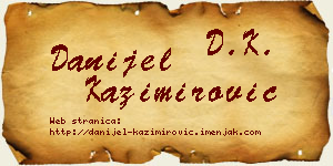 Danijel Kazimirović vizit kartica